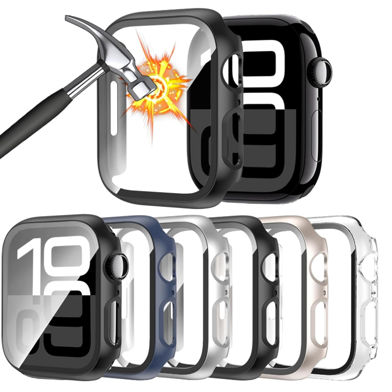 Iwatch Smartwatch Series 7 - Kaca Antigores + Casing untuk Apple