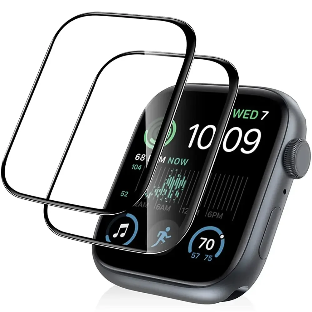Iwatch Smartwatch Series 7 - Pelindung layar melengkung penuh untuk Apple