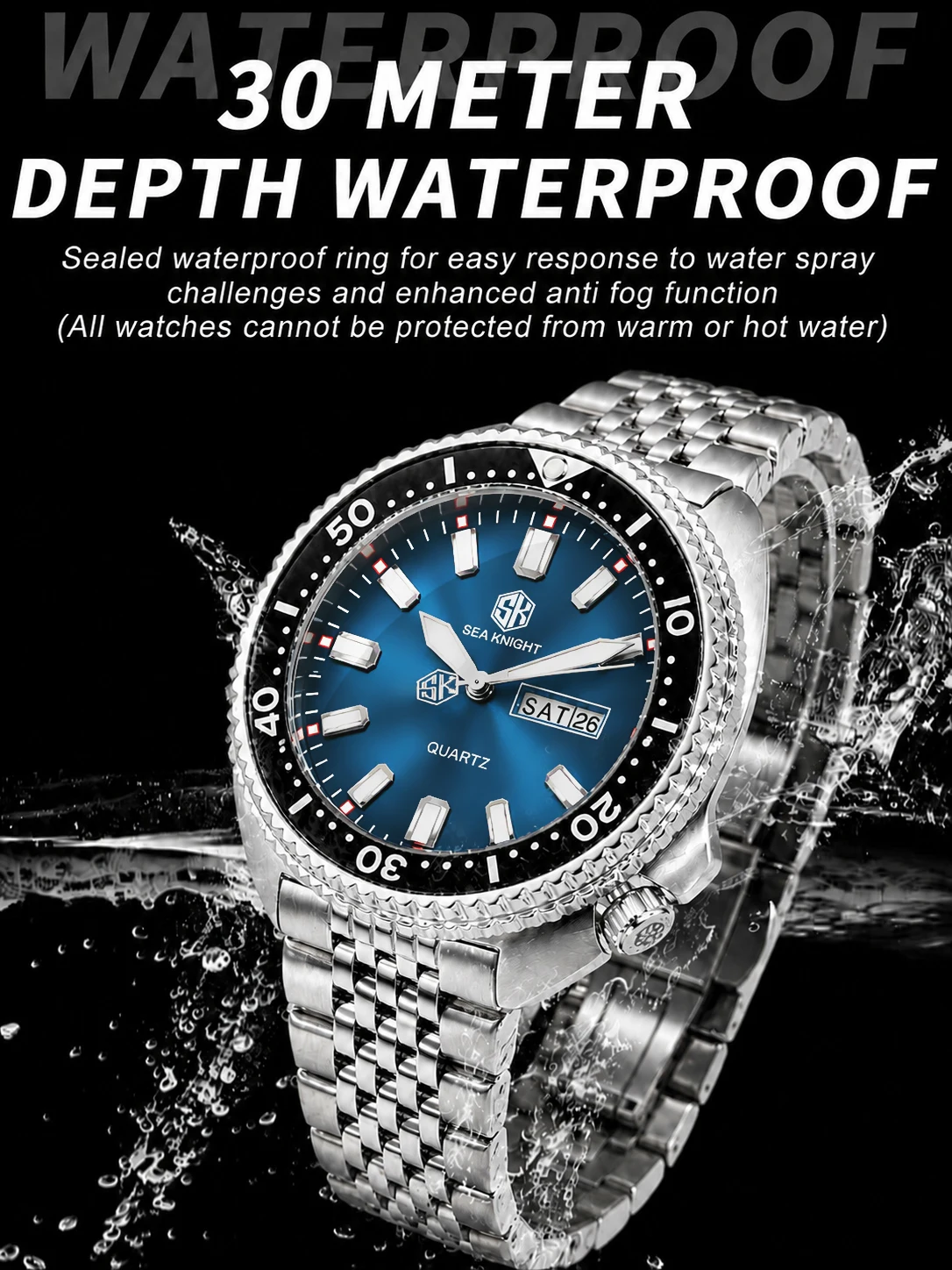 SEA KNIGHT Jam Tangan Quartz B - Smartwatch Luxury Watches For Men ulasan dan harga