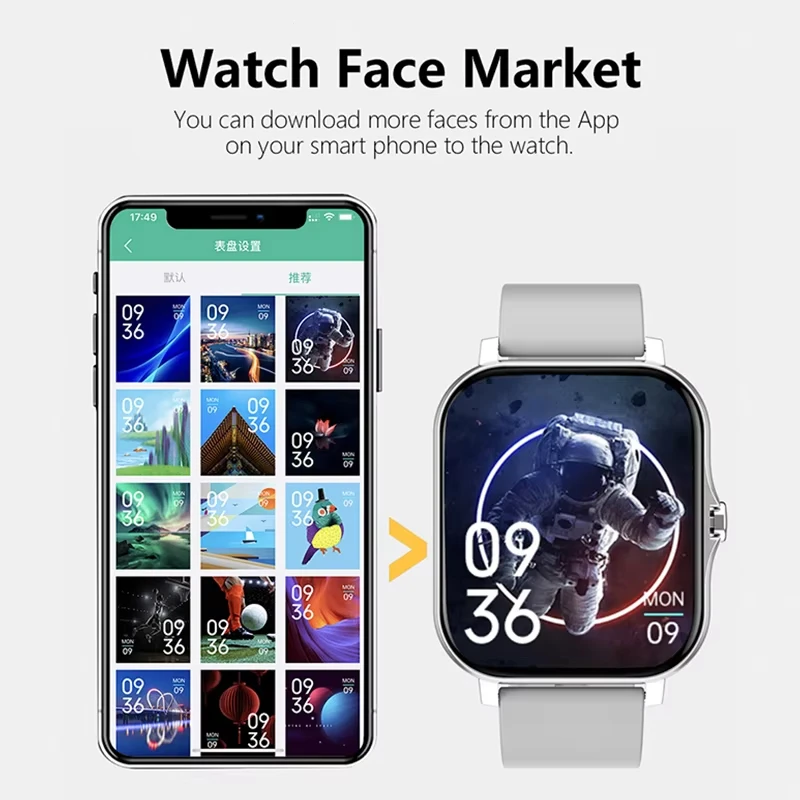 Lenovo 1.83 Jam Tangan Pintar  - Smartwatch Health Watches For Women ulasan dan harga