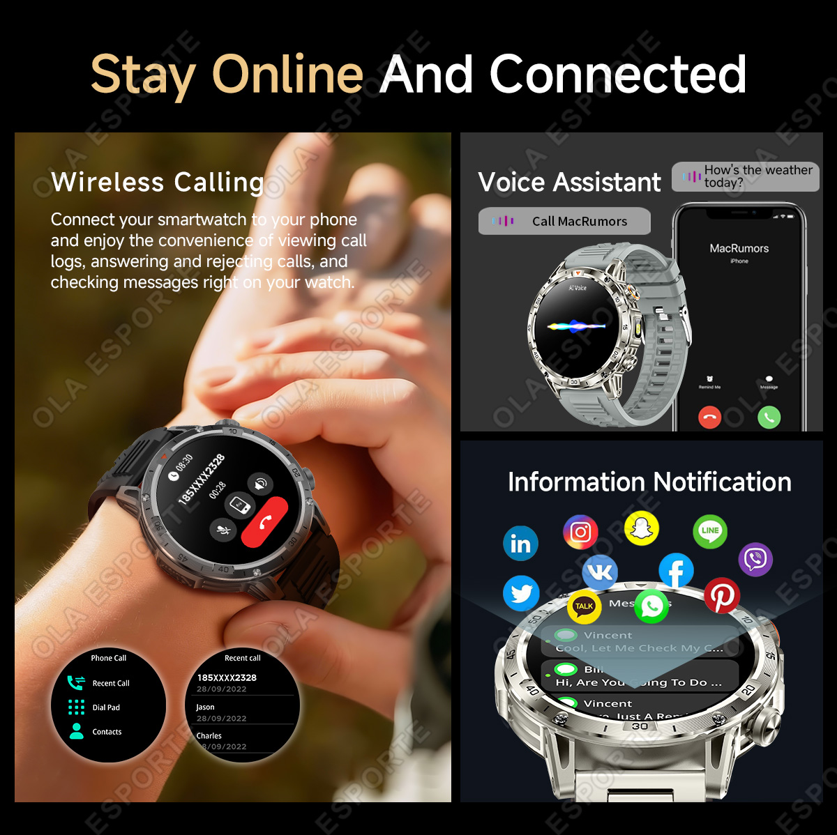 Jam Tangan Pintar GPS Baru 202 - Smartwatch Professional Watches For Men ulasan dan harga