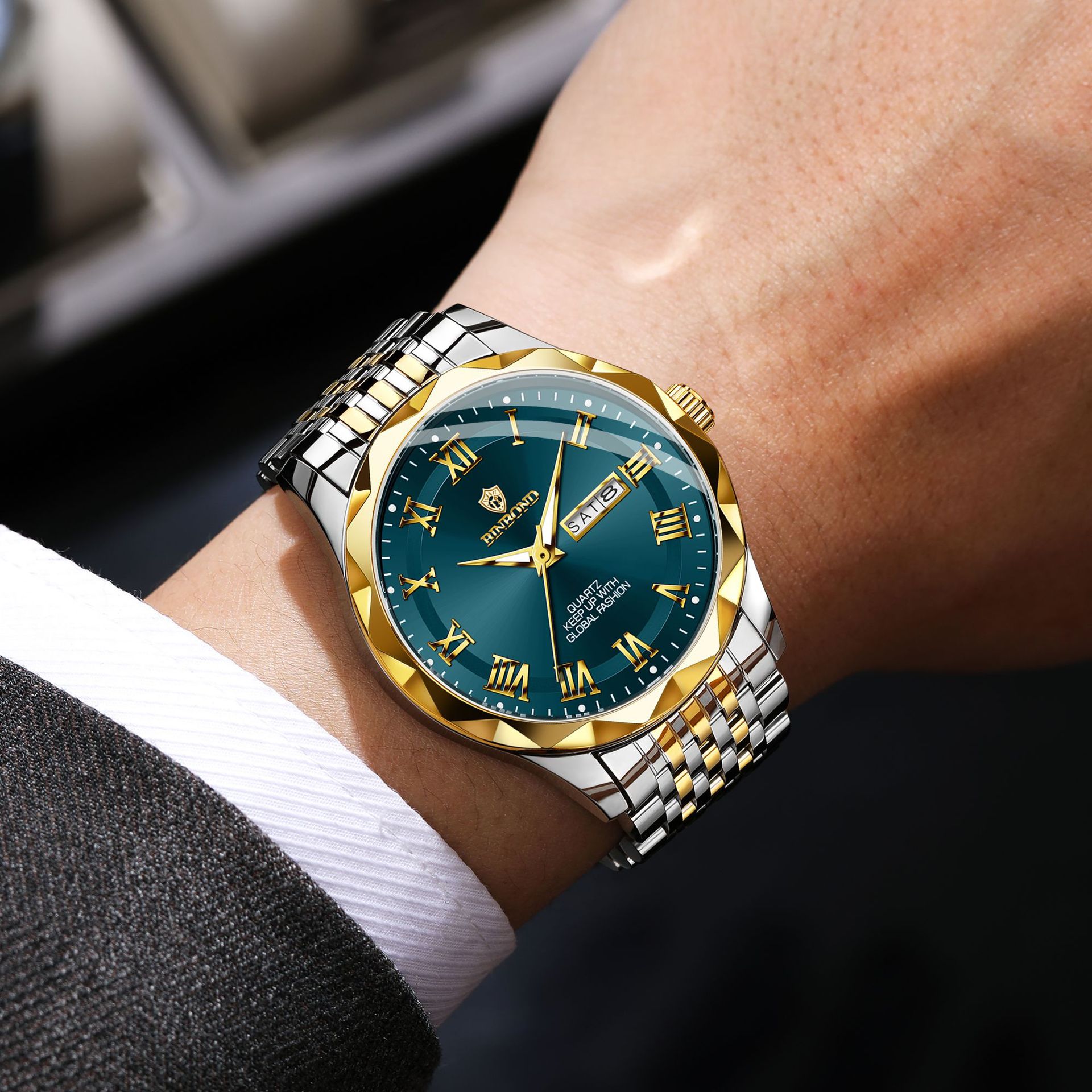 BINBOND Jam Tangan Quartz Mewa - Smartwatch Luxury Watches For Men ulasan dan harga